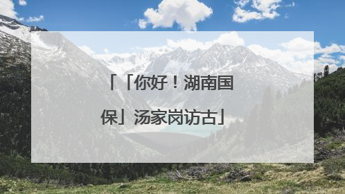 「你好！湖南国保」汤家岗访古