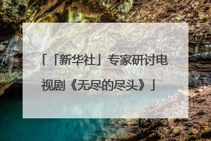 「新华社」专家研讨电视剧《无尽的尽头》