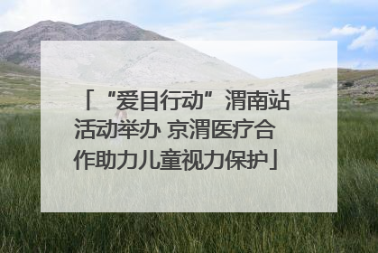 “爱目行动”渭南站活动举办 京渭医疗合作助力儿童视力保护