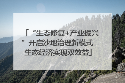 “生态修复+产业振兴”开启沙地治理新模式 生态经济实现双效益