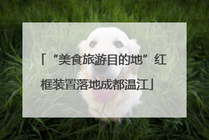 “美食旅游目的地”红框装置落地成都温江