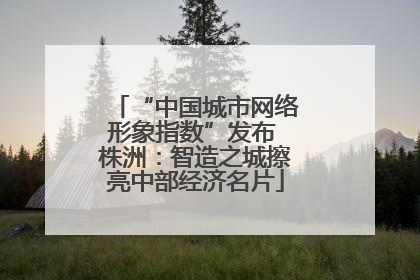“中国城市网络形象指数”发布 株洲：智造之城擦亮中部经济名片