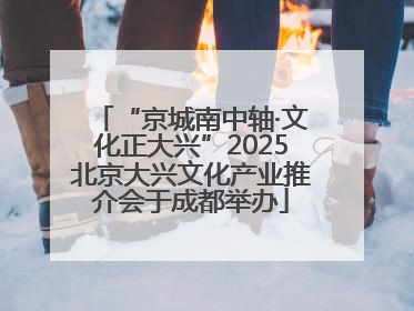 “京城南中轴·文化正大兴”2025北京大兴文化产业推介会于成都举办