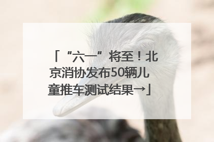 “六一”将至！北京消协发布50辆儿童推车测试结果→