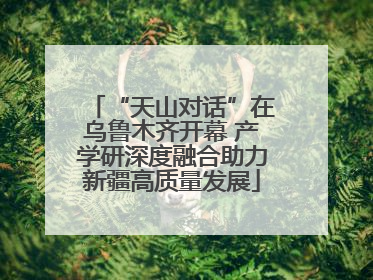 “天山对话”在乌鲁木齐开幕 产学研深度融合助力新疆高质量发展