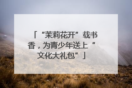 “茉莉花开”载书香，为青少年送上“文化大礼包”