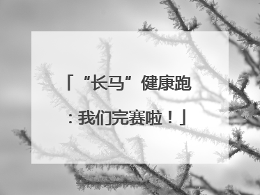 “长马”健康跑：我们完赛啦！