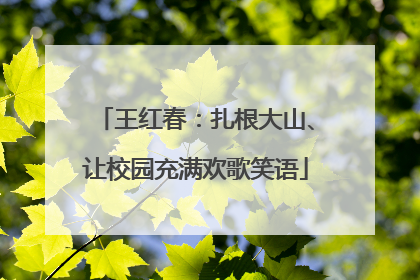 王红春：扎根大山、让校园充满欢歌笑语