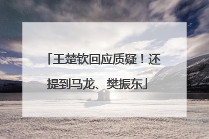 王楚钦回应质疑！还提到马龙、樊振东