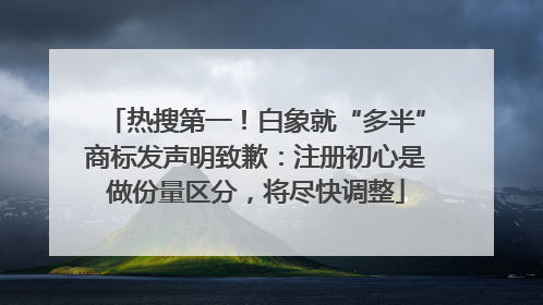 热搜第一！白象就“多半”商标发声明致歉：注册初心是做份量区分，将尽快调整