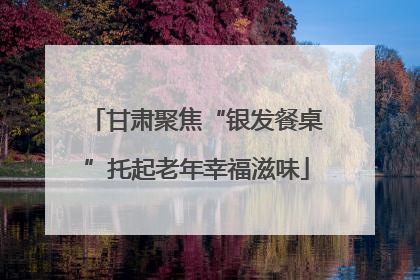 甘肃聚焦“银发餐桌”托起老年幸福滋味