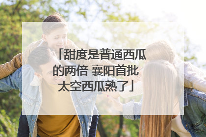 甜度是普通西瓜的两倍 襄阳首批太空西瓜熟了