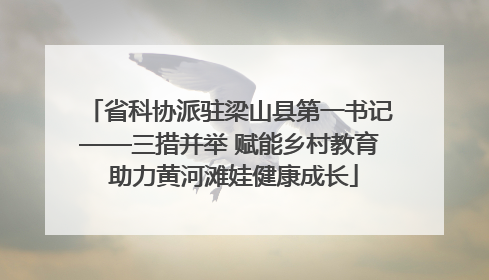 省科协派驻梁山县第一书记——三措并举 赋能乡村教育 助力黄河滩娃健康成长