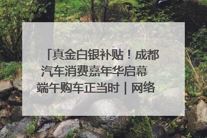 真金白银补贴！成都汽车消费嘉年华启幕 端午购车正当时｜网络中国节·端午