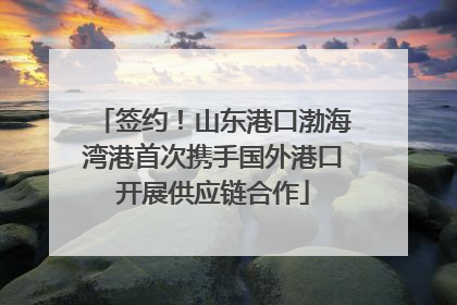 签约！山东港口渤海湾港首次携手国外港口开展供应链合作