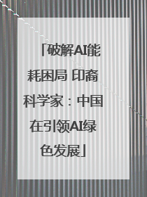 破解AI能耗困局 印裔科学家：中国在引领AI绿色发展