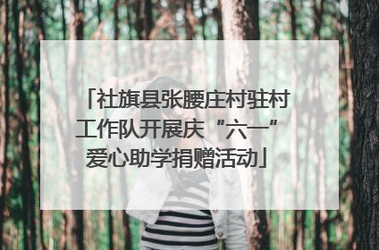 社旗县张腰庄村驻村工作队开展庆“六一”爱心助学捐赠活动