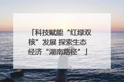 科技赋能“红绿双核”发展 探索生态经济“湖南路径”