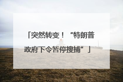 突然转变！“特朗普政府下令暂停搜捕”