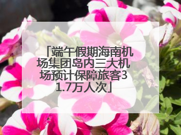 端午假期海南机场集团岛内三大机场预计保障旅客31.7万人次