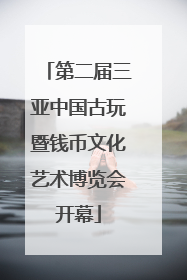 第二届三亚中国古玩暨钱币文化艺术博览会开幕