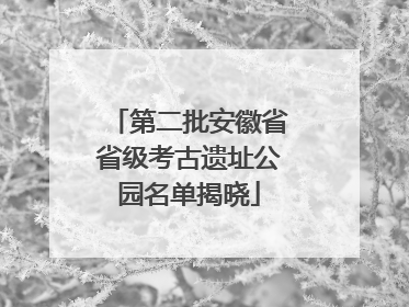 第二批安徽省省级考古遗址公园名单揭晓