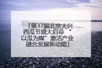 第37届北京大兴西瓜节盛大启幕 “以瓜为媒”激活产业融合发展新动能