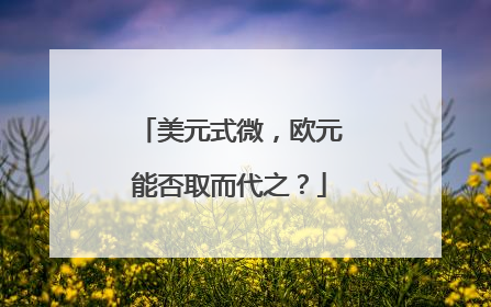美元式微，欧元能否取而代之？