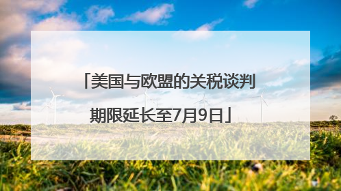美国与欧盟的关税谈判期限延长至7月9日