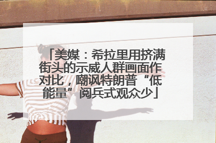 美媒：希拉里用挤满街头的示威人群画面作对比，嘲讽特朗普“低能量”阅兵式观众少