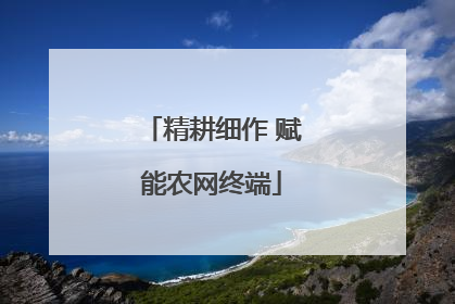精耕细作 赋能农网终端