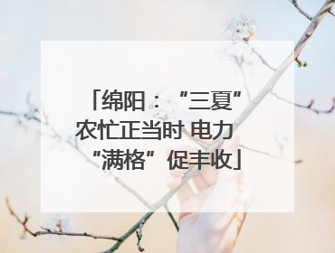 绵阳：“三夏”农忙正当时 电力“满格”促丰收