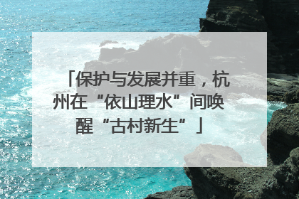 保护与发展并重，杭州在“依山理水”间唤醒“古村新生”