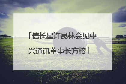 信长星许昆林会见中兴通讯董事长方榕