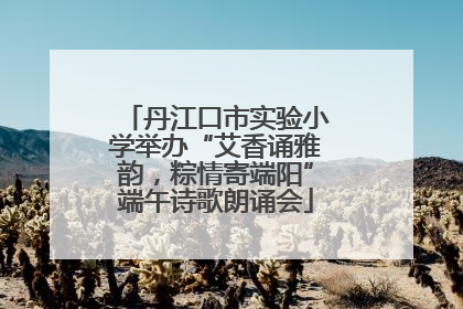 丹江口市实验小学举办“艾香诵雅韵，粽情寄端阳”端午诗歌朗诵会
