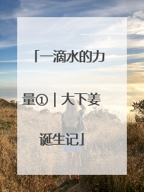 一滴水的力量①｜大下姜诞生记