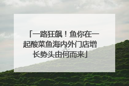 一路狂飙！鱼你在一起酸菜鱼海内外门店增长势头由何而来