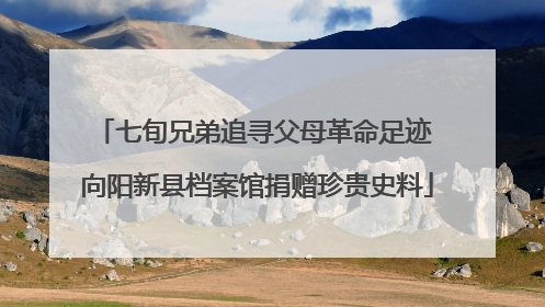 七旬兄弟追寻父母革命足迹 向阳新县档案馆捐赠珍贵史料