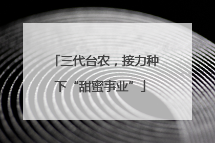 三代台农，接力种下“甜蜜事业”