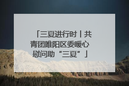 三夏进行时丨共青团睢阳区委暖心慰问助“三夏”