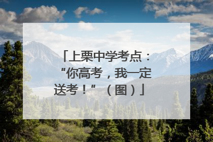 上栗中学考点：“你高考，我一定送考！”（图）