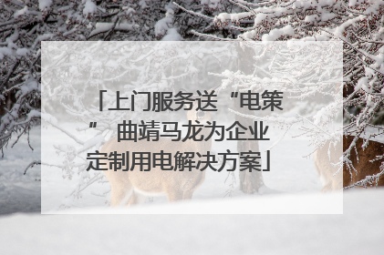 上门服务送“电策” 曲靖马龙为企业定制用电解决方案