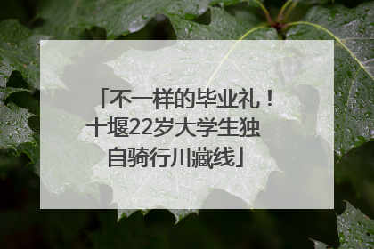 不一样的毕业礼！十堰22岁大学生独自骑行川藏线