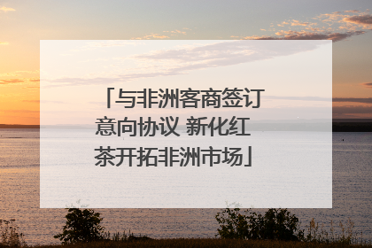 与非洲客商签订意向协议 新化红茶开拓非洲市场