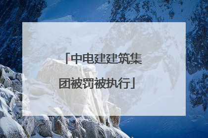 中电建建筑集团被罚被执行