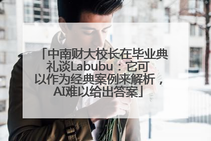 中南财大校长在毕业典礼谈Labubu：它可以作为经典案例来解析，AI难以给出答案
