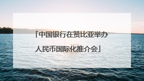 中国银行在赞比亚举办人民币国际化推介会