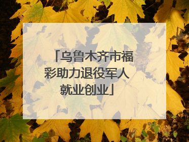 乌鲁木齐市福彩助力退役军人就业创业