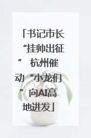 书记市长“挂帅出征” 杭州催动“小龙们”向AI高地进发
