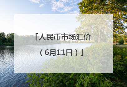 人民币市场汇价（6月11日）